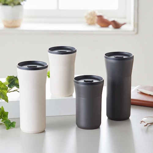 ＣＥＲＡＭＵＧタンブラー＜蓋付き＞ ＜350ml／500ml＞【セラミック加工 飲み物本来のおいしさそのまま】
