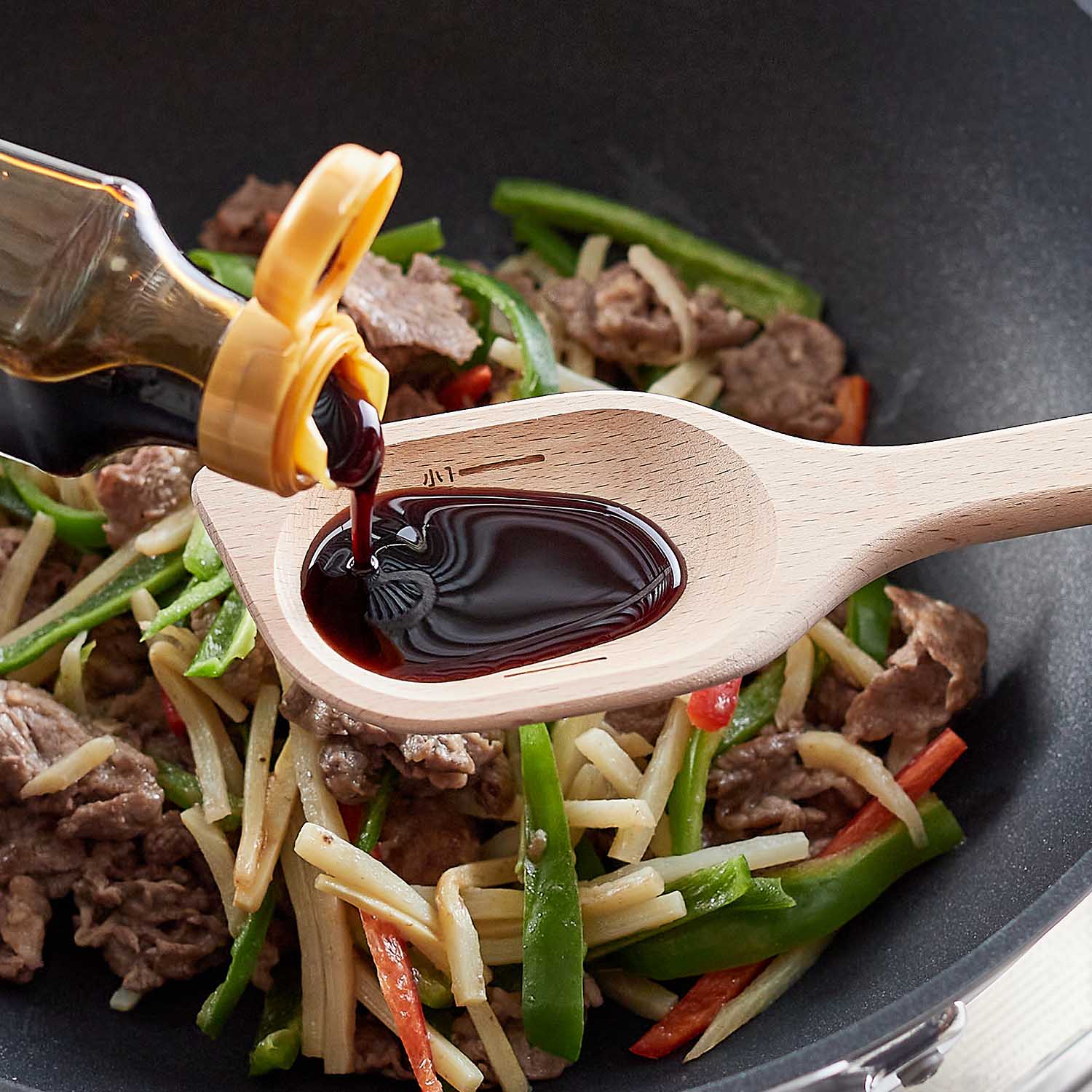 【ベルメゾン】計量してそのまま炒める 洗い物も減らせる木べら[日本製]