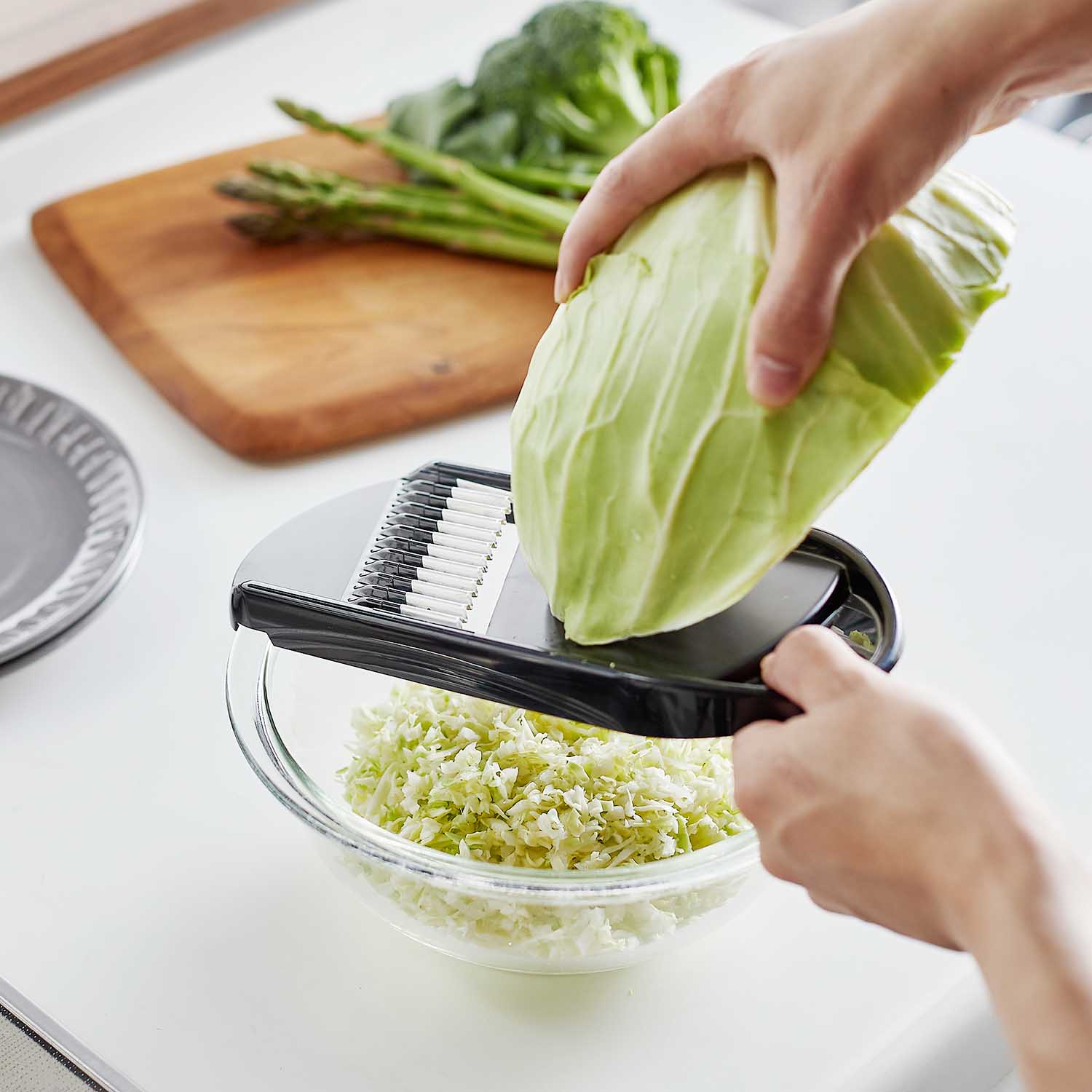 【ベルメゾン】キャベツのみじん切りが簡単にできるスライサーきゃべみじん 【ベルメゾン】キャベツのみじん切りが簡単にできるスライサーきゃべみじん