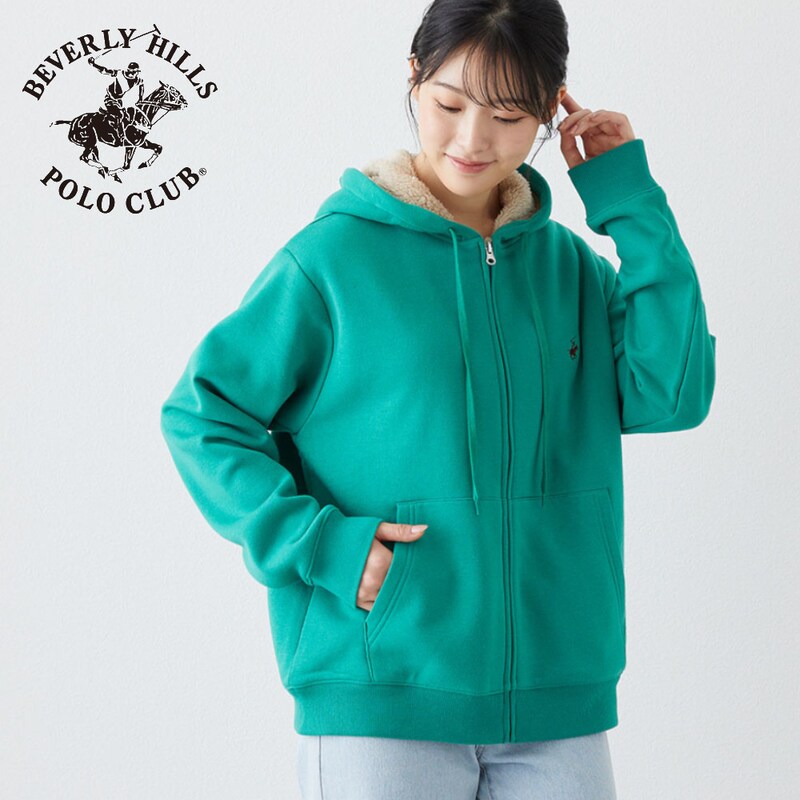 1月24日セール追加】 裏ボアスウェットジップアップパーカジャケット  