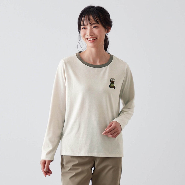 サガラ刺繍長袖Tシャツ