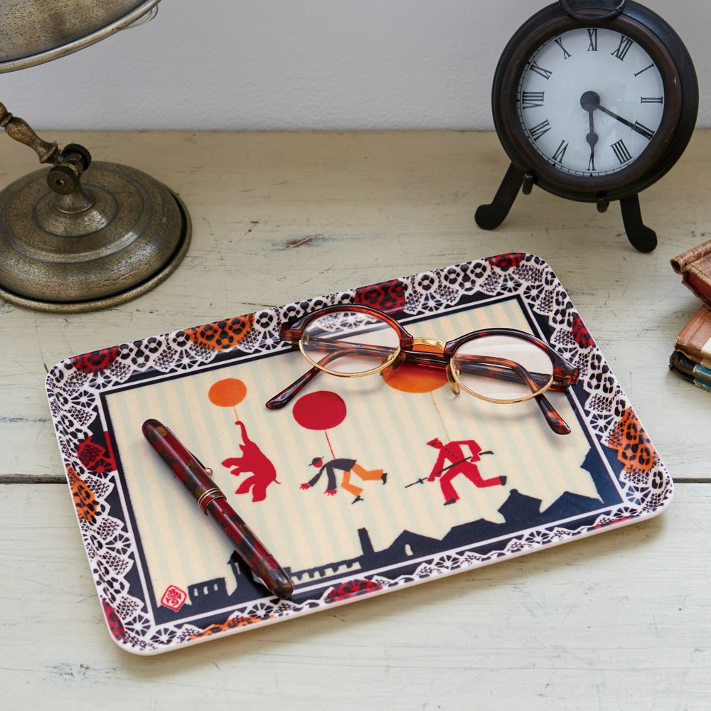 【竹久夢二】「竹久夢二」大正モダンあふれるレトロ調トレイ 【竹久夢二】「竹久夢二」大正モダンあふれるレトロ調トレイ