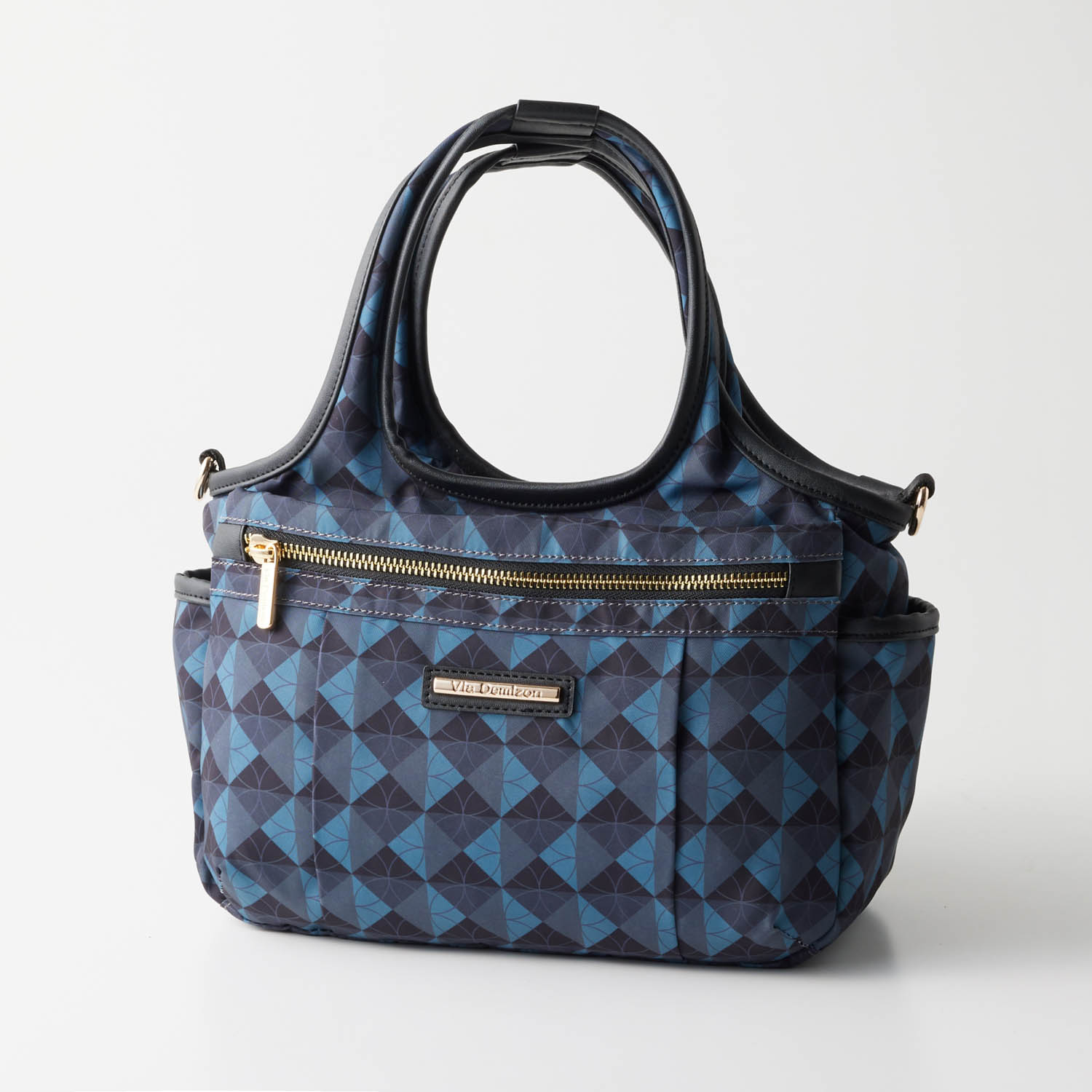 【ヴィアデミゾン/ViaDemizon】ワッシャーナイロン手提げバッグ(2WAY)