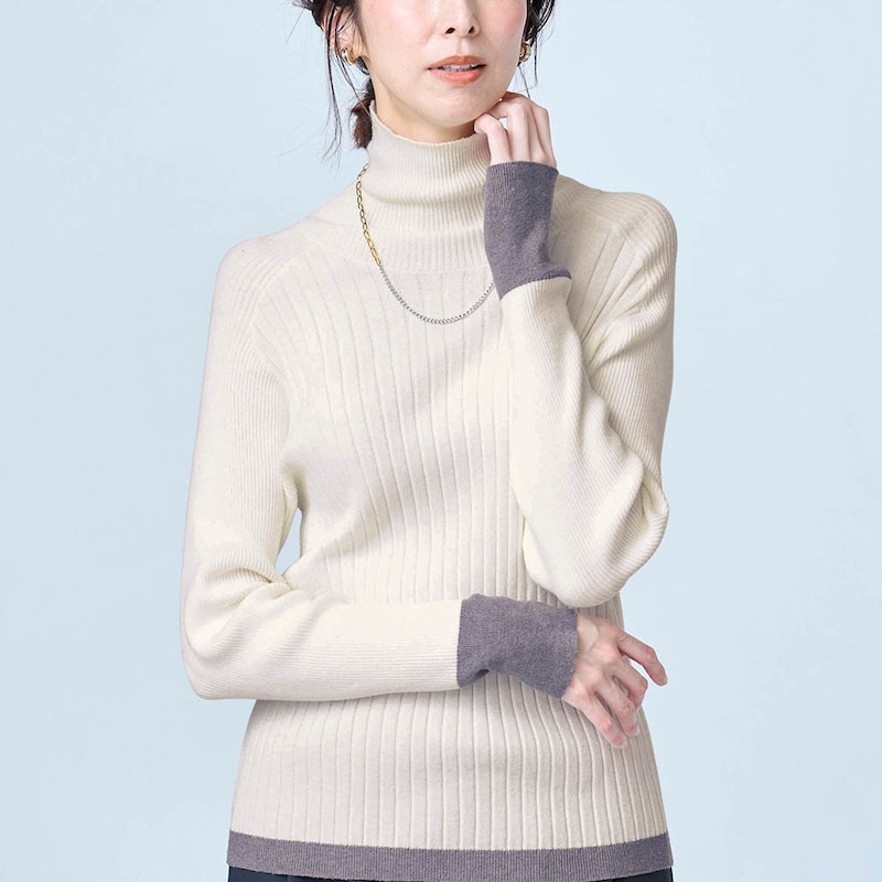 モデル身長169cm／M　オフホワイト着用