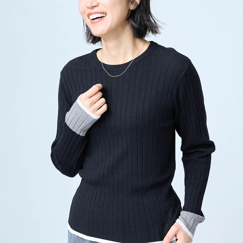 モデル身長168cm／M　ブラック着用