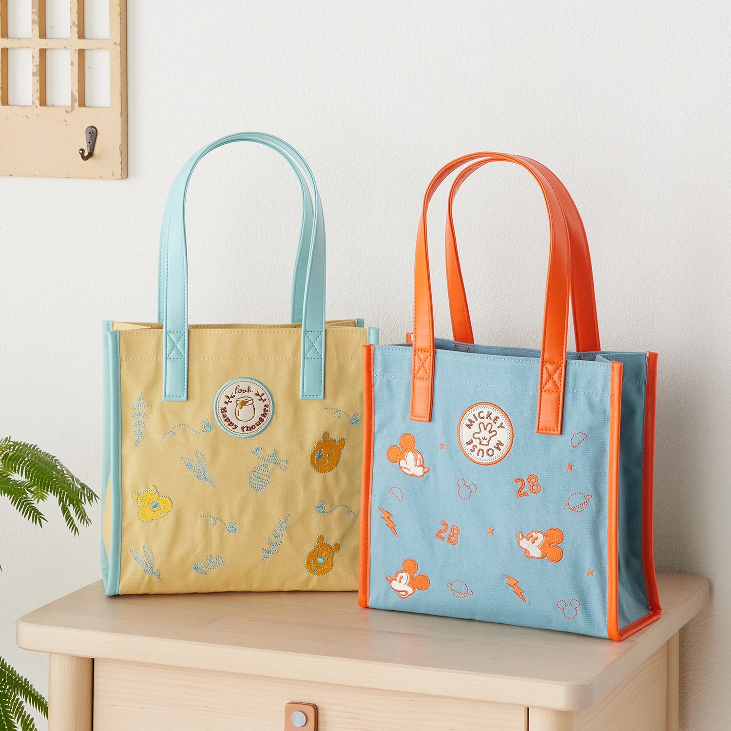 【ディズニー/Disney】マチ付きスクエアバッグ(選べるキャラクター)