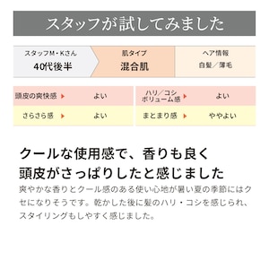 シャンプー使用コメント