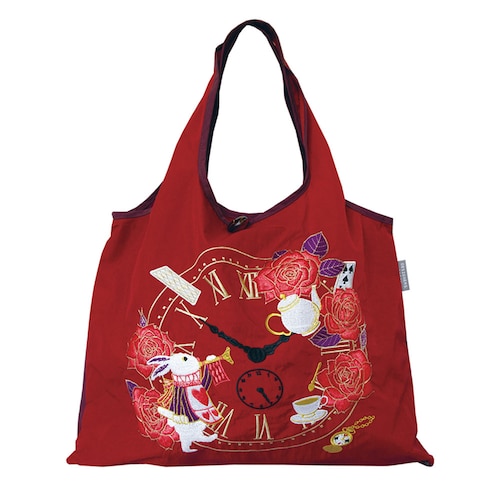 【新柄追加】 刺繍が素敵なポケッタブルバッグ