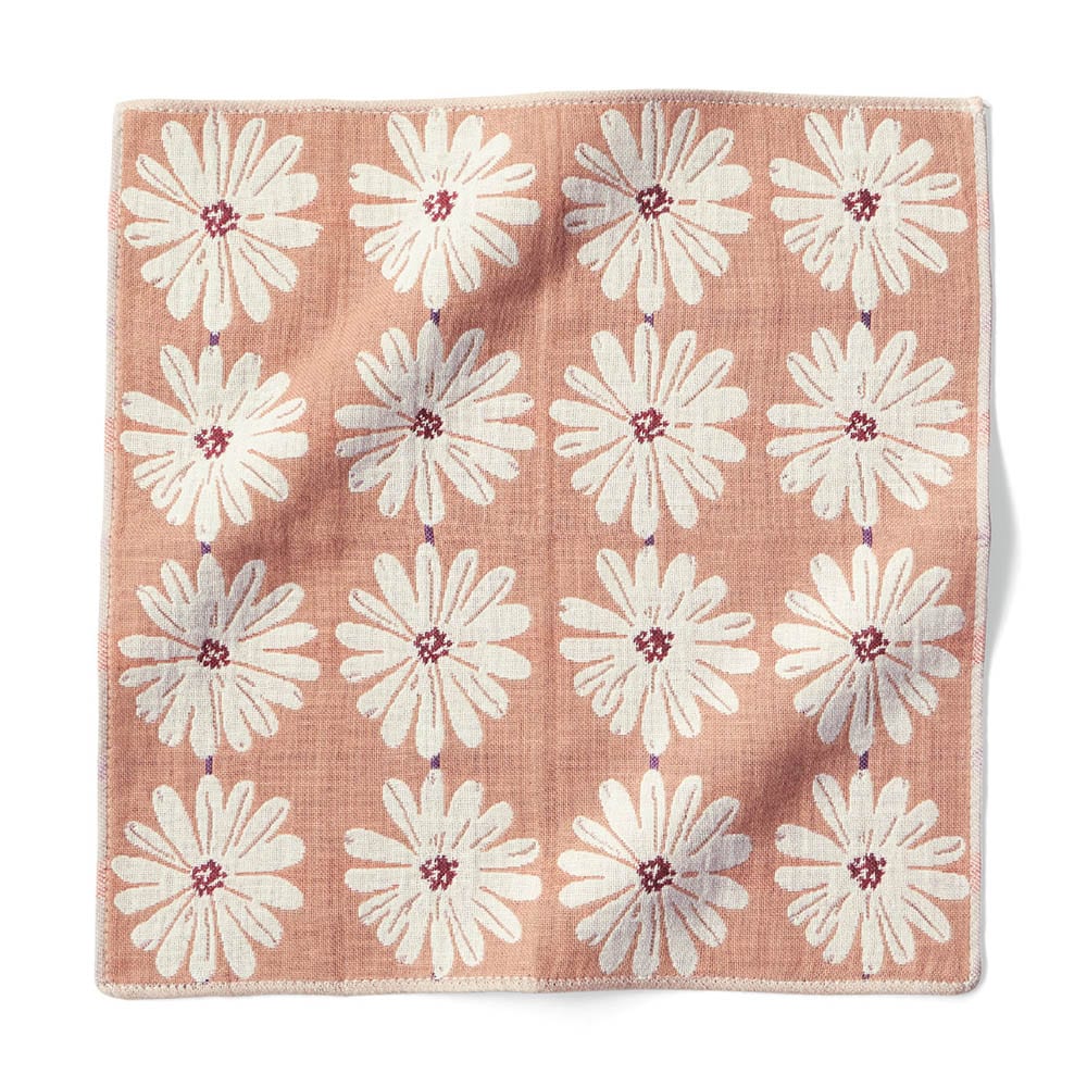 定期お届け】 今治産華やかな花柄の3重ガーゼハンカチ ：6回シリーズ