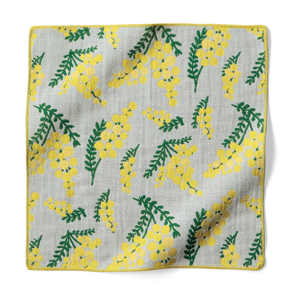 定期お届け】 今治産華やかな花柄の3重ガーゼハンカチ ：6回シリーズ