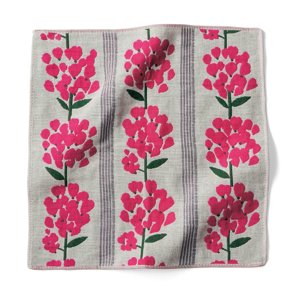 定期お届け】 今治産華やかな花柄の3重ガーゼハンカチ ：6回シリーズ