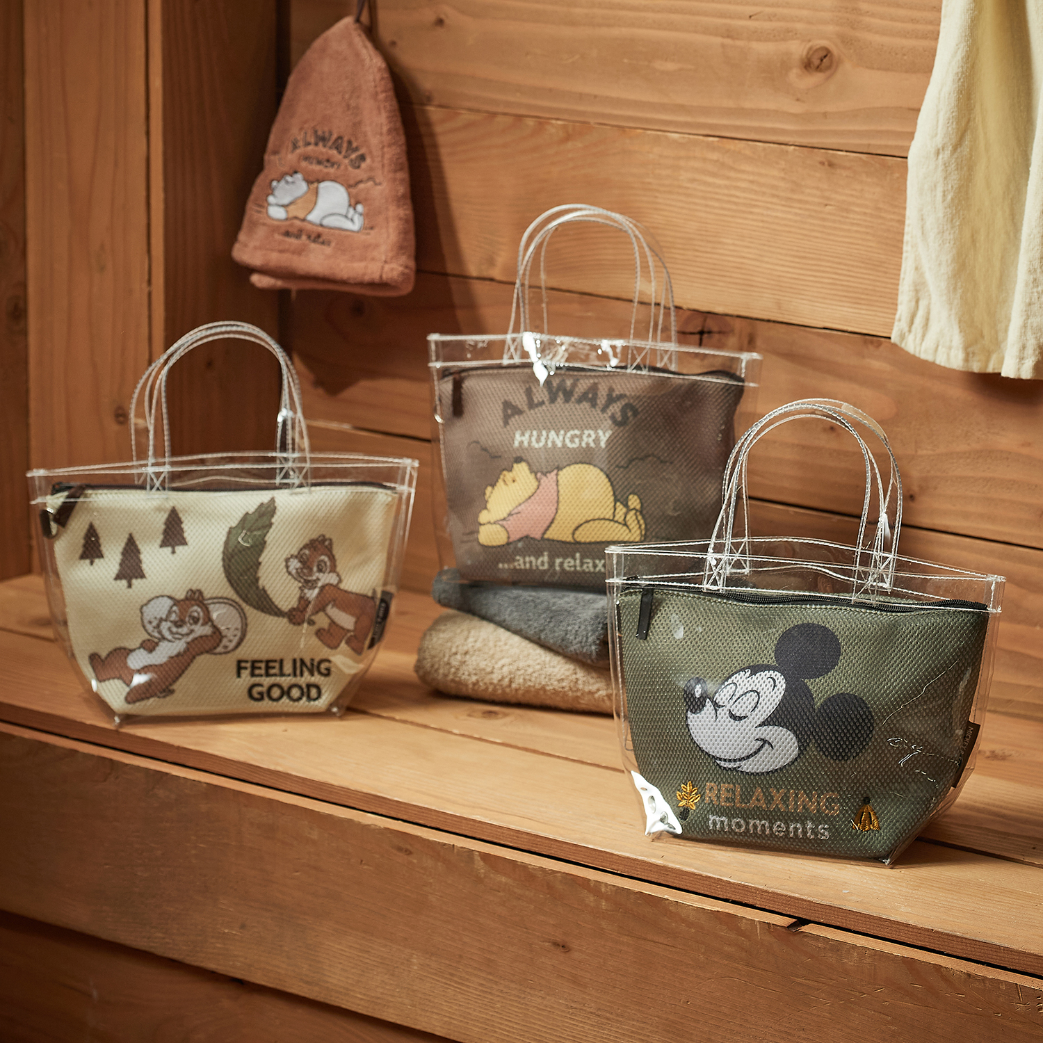 【ディズニー/Disney】サウナメッシュバッグ(選べるキャラクター)