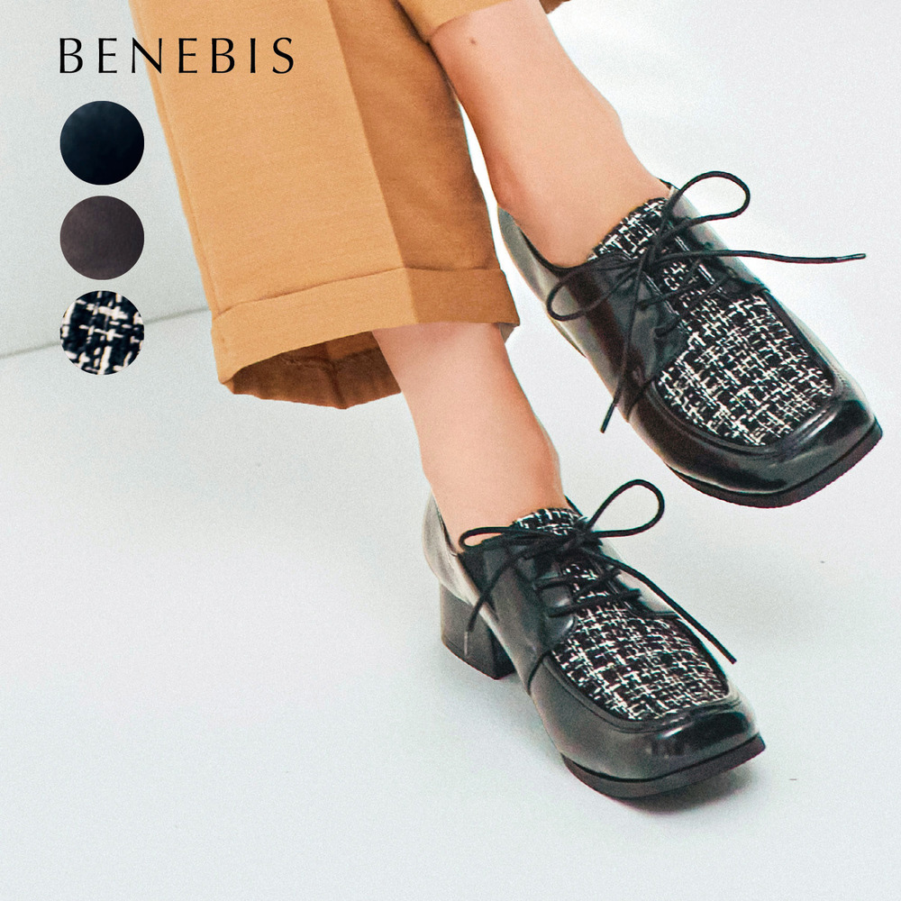 【ベネビス/BENEBIS】レースアップシューズ【ベーシックオブリーク】