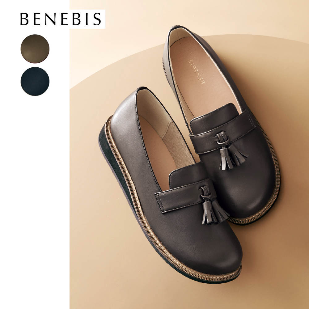 【ベネビス/BENEBIS】ワイドオブリークタッセルシューズ