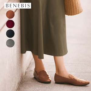 【ベネビス/BENEBIS】ワイズ調整可能なモカシューズ