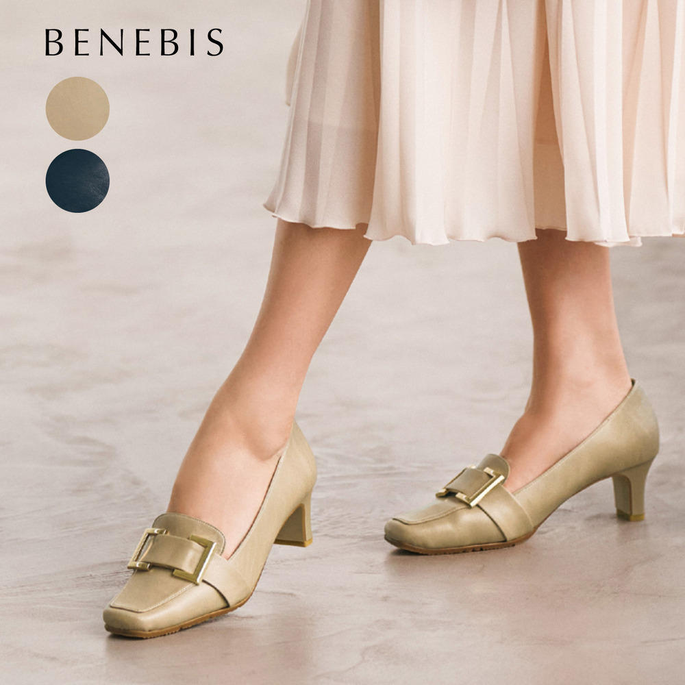 【ベネビス/BENEBIS】あったかお仕事モカパンプス[日本製]