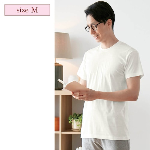【定期お届け】［Ｍサイズ］ メンズコットンインナーＴシャツ「クルーネック」 ：ワンパターン