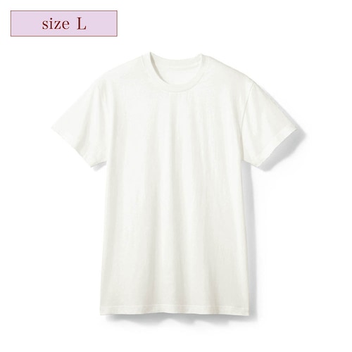 【定期お届け】［Lサイズ］ メンズコットンインナーＴシャツ「クルーネック」 ：ワンパターン