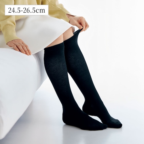 【定期お届け】[24.5～26.5ｃｍ] サイズが選べる足裏パイル着圧ソックス ：ワンパターン
