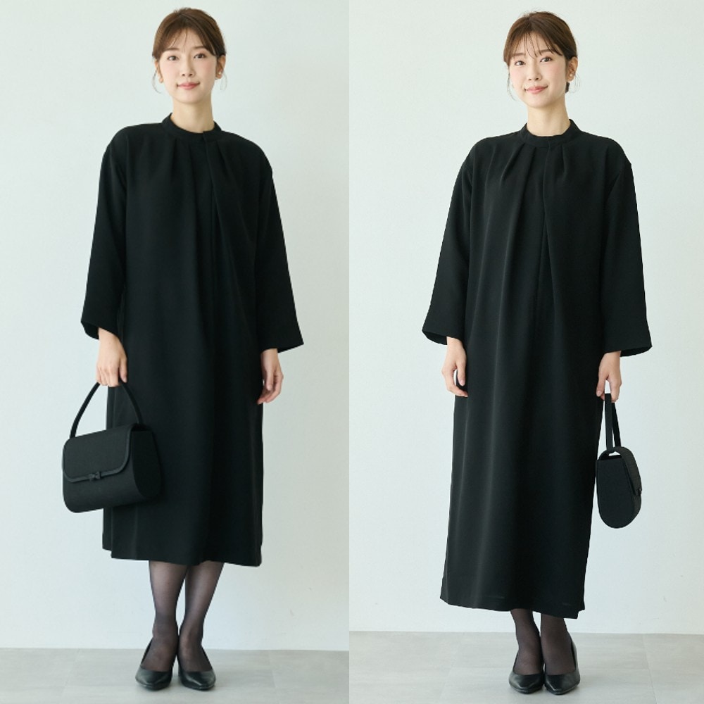 モデル身長160cm／S～Mサイズ　左：着丈107cm／右：着丈117cm