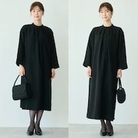 モデル身長160cm／S～Mサイズ　左：着丈107cm／右：着丈117cm