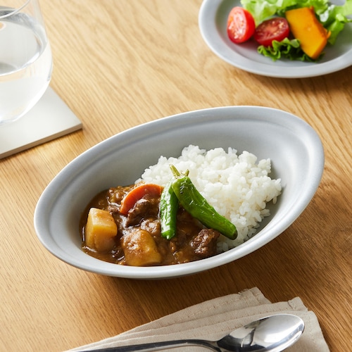 美濃焼 SAKUZAN／サクザン「Sara」 カレープレート 【食洗機/電子レンジ対応】