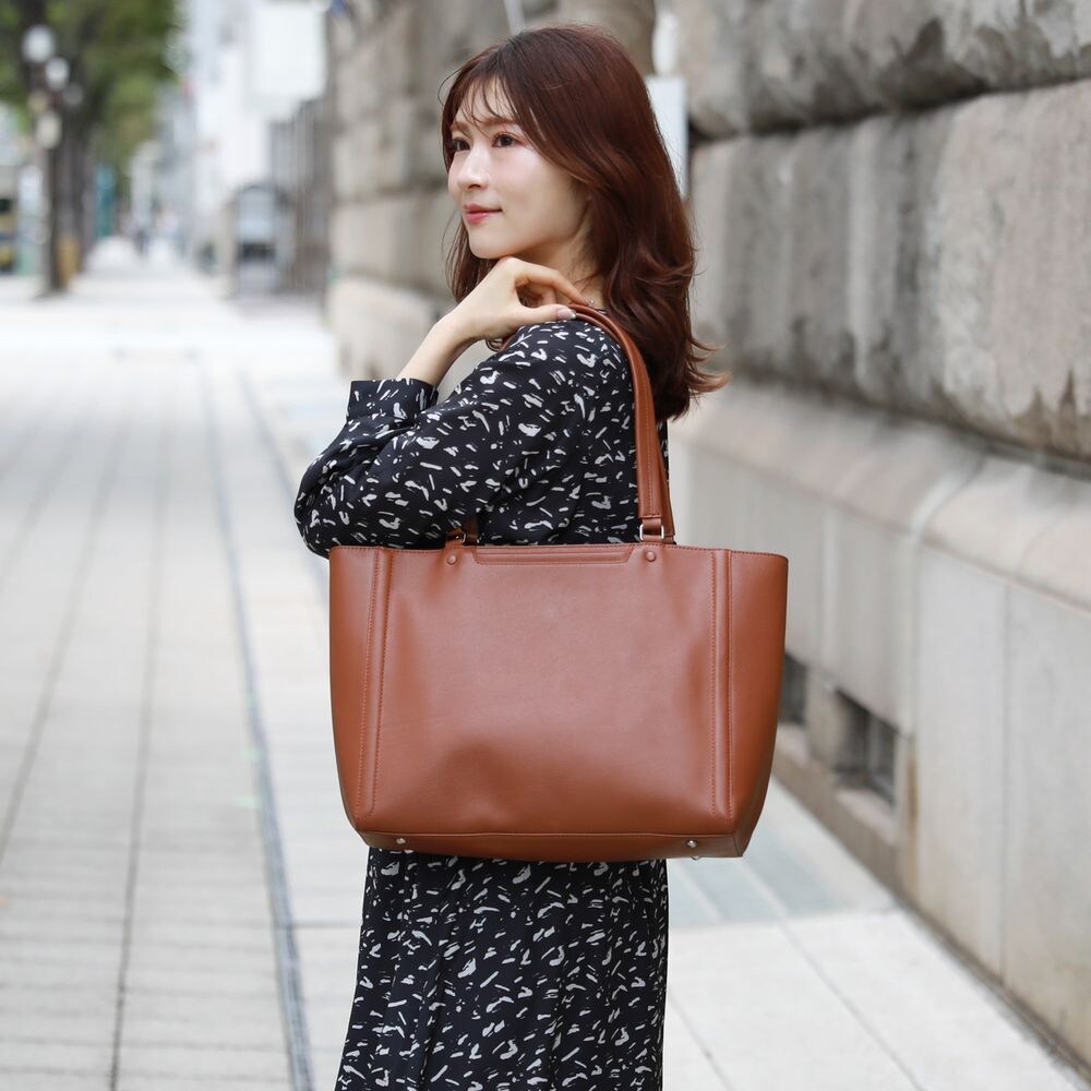 【ボックス21/box21】本革お仕事トートバッグ【A4対応】【はっ水加工】