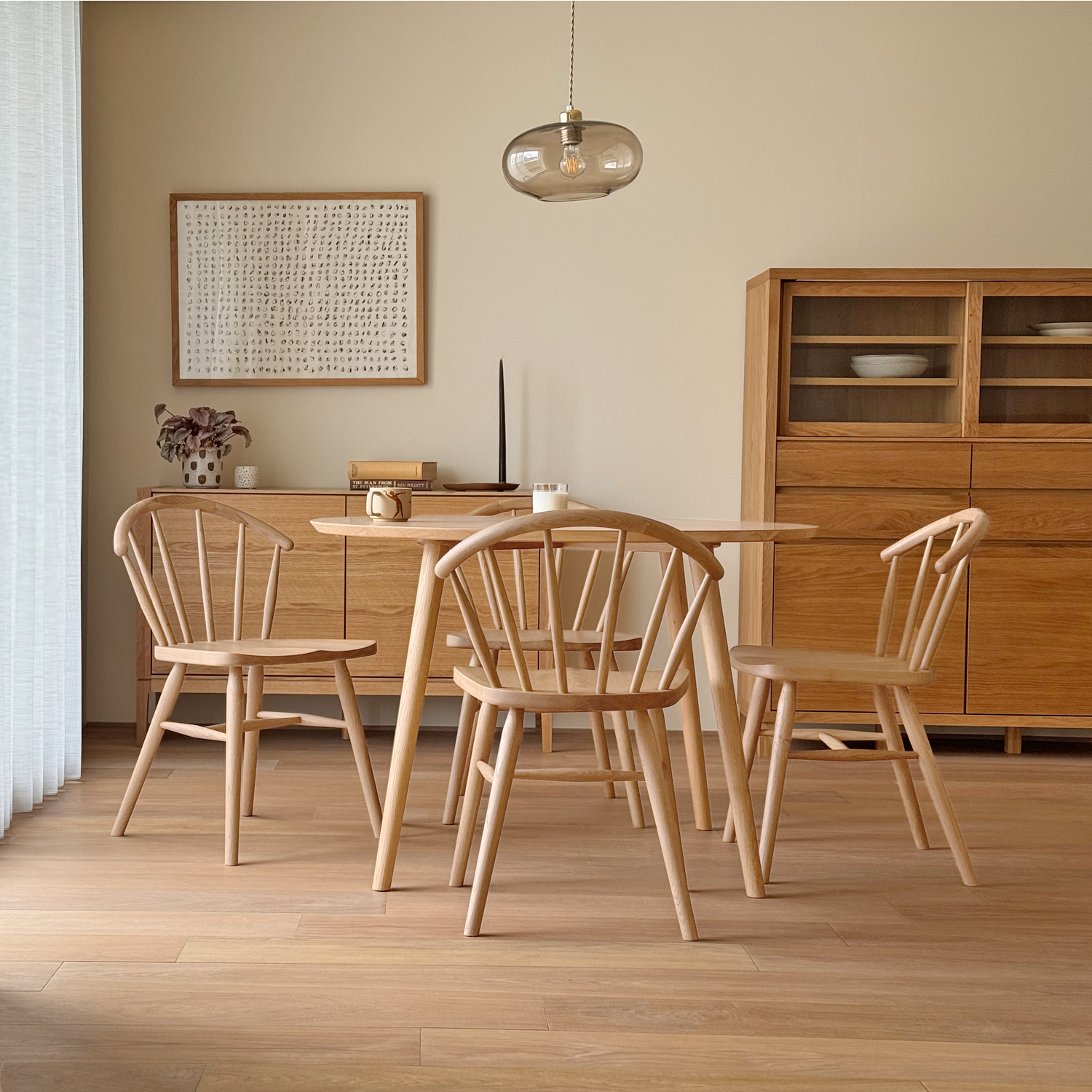 【高野木工/TAKANO MOKKOU】オーク材のウィンザーチェア【UN】