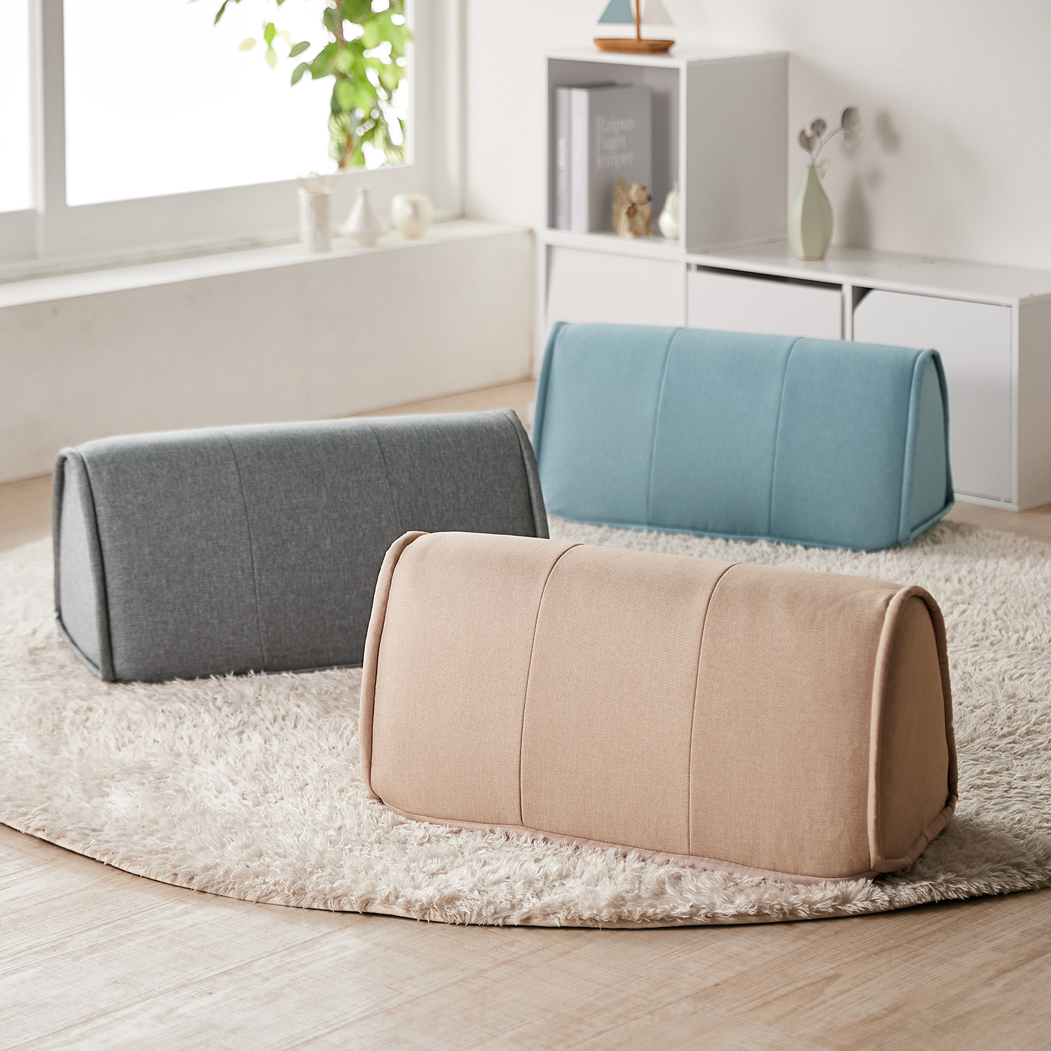 【ベルメゾン】床座りでもたれられる背クッション 【ベルメゾン】床座りでもたれられる背クッション