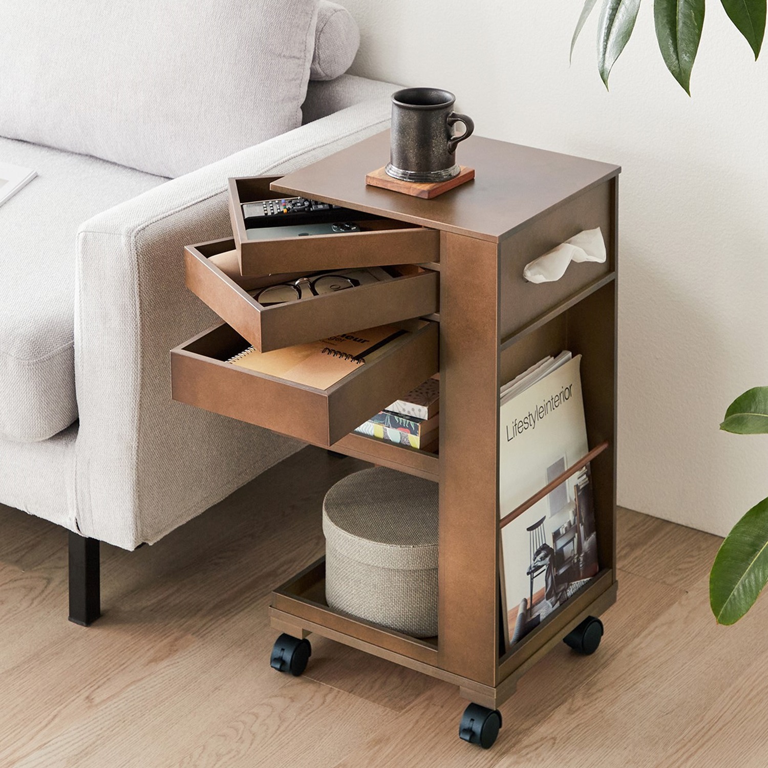 【ベルメゾン】スライド引出しワゴン 【ベルメゾン】スライド引出しワゴン