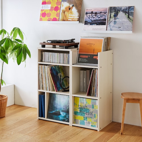 レコードコレクションラック ＜幅37cm/幅49.5cm＞