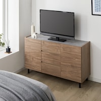 高めのテレビ台としてもおすすめ/幅118cm・引出し付き/ブラウン
