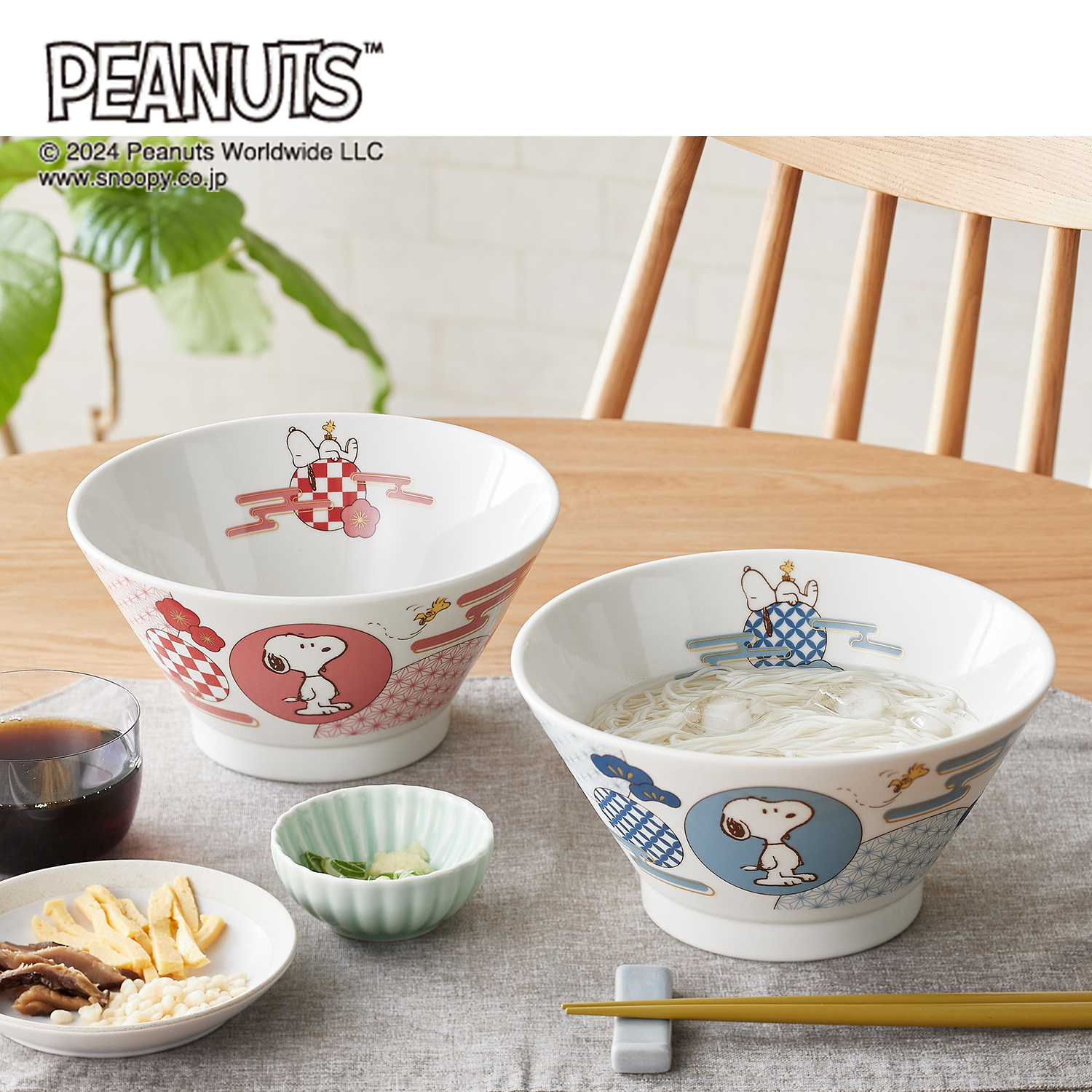 【ピーナッツ/PEANUTS】和柄のどんぶり「スヌーピー」