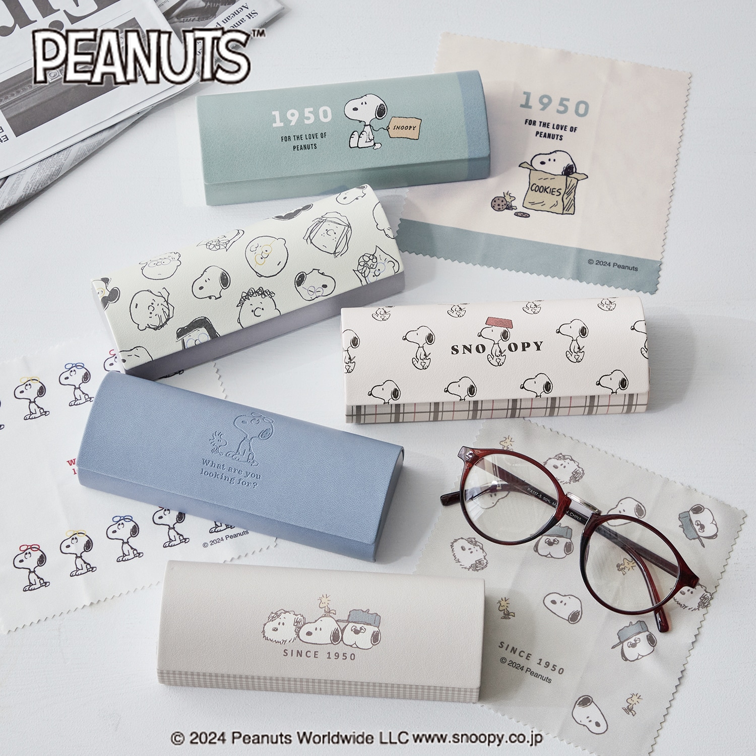 クロス付きメガネケース「スヌーピー」(ピーナッツ/PEANUTS)｜通販のベルメゾンネット