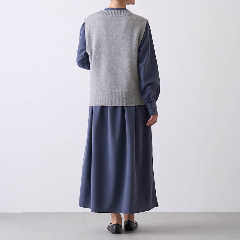 モデル身長167cm／M ※写真は撮影用のため着丈+9cmになります。