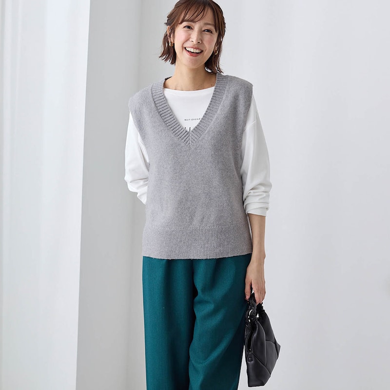 モデル身長169cm／M ※ベストのみ着用