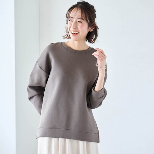 綿混あったかサイドファスナーダンボールプルオーバー