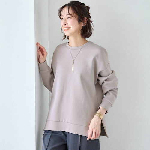 綿混あったかサイドファスナーダンボールプルオーバー