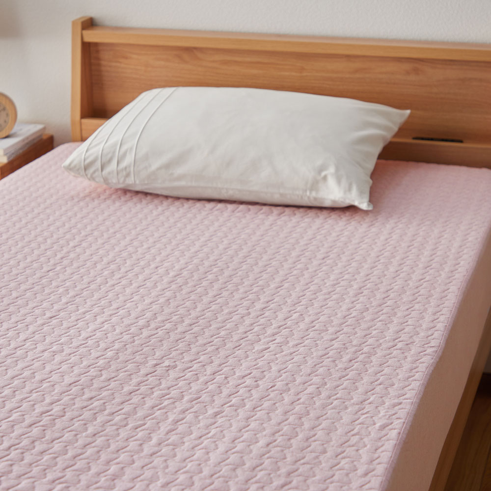 【ベルメゾン】あったか綿混キルトのボックスシーツ