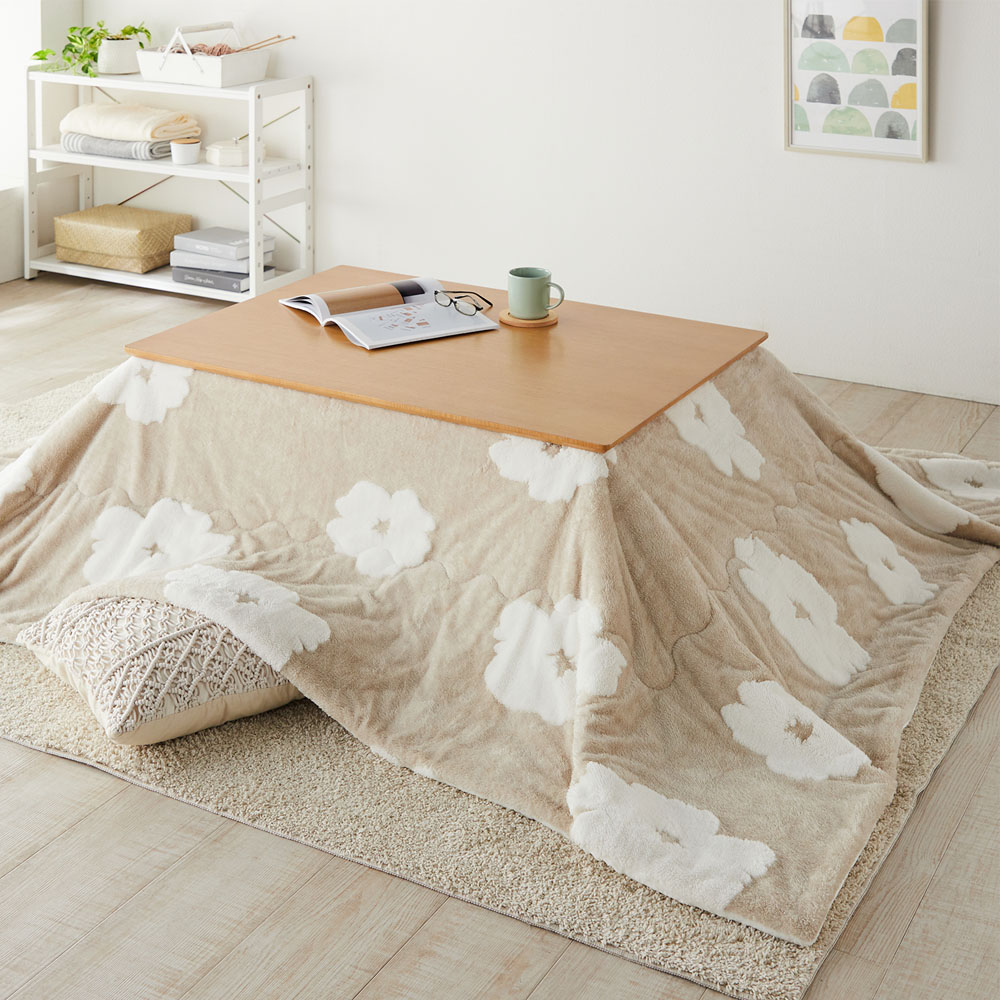 【ベルメゾン】フラワー柄のこたつ布団