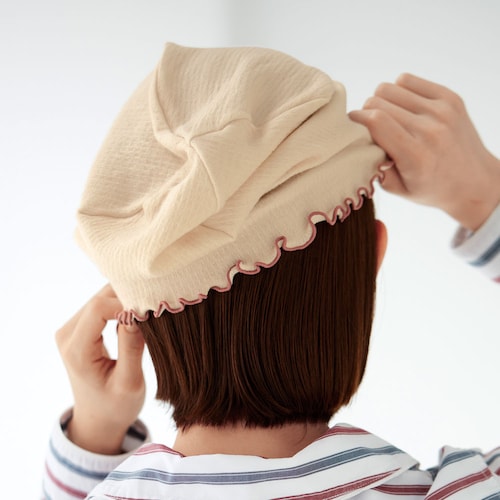 【定期お届け】 裏側シルクのしめつけないナイトヘアキャップ ：3回サイクルフリー