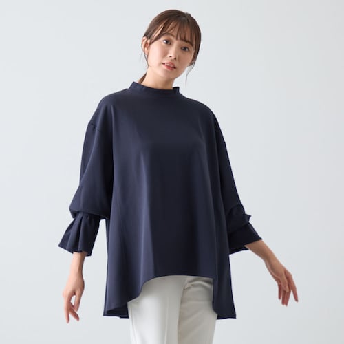 キャンディースリーブカットソーチュニックブラウス