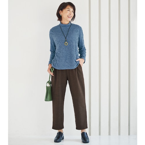 【大人女性のかわいいシルエット】 椿オイル加工のコクーンパンツ
