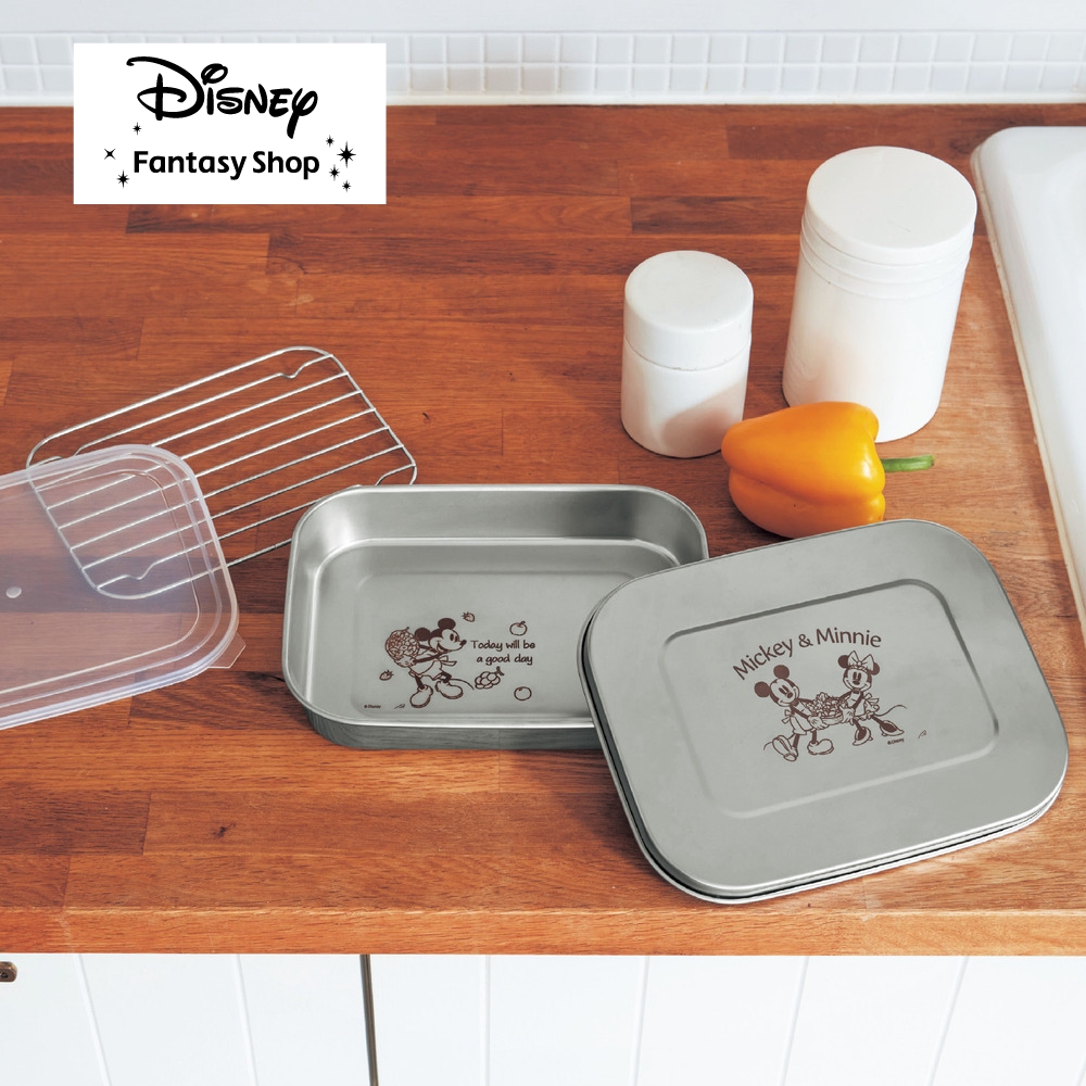 【ディズニー/Disney】ステンレスバットセット「ミッキー & ミニー」 【ディズニー/Disney】ステンレスバットセット「ミッキー & ミニー」