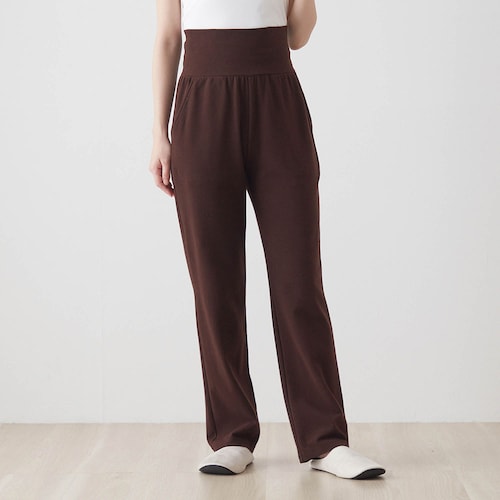 【新色追加】 腹巻付き綿混ストレッチゆるボトム