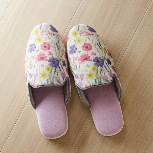 フラワーマルシェをイメージした華やかスリッパ
