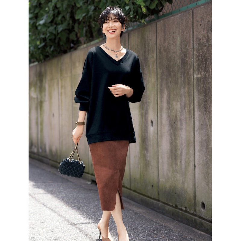 女性らしいシルエットできれいに着こなせる
