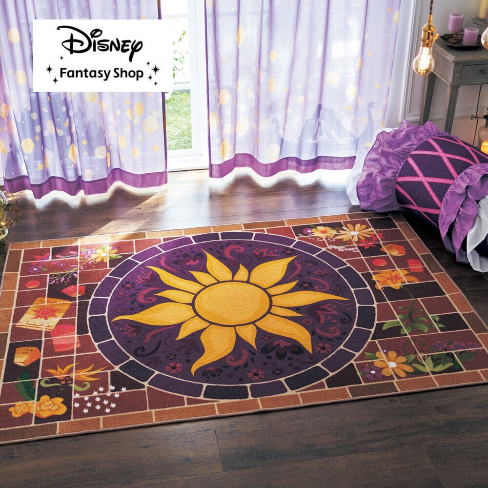 【ディズニー/Disney】広場をイメージしたタイル柄ラグ「ラプンツェル」