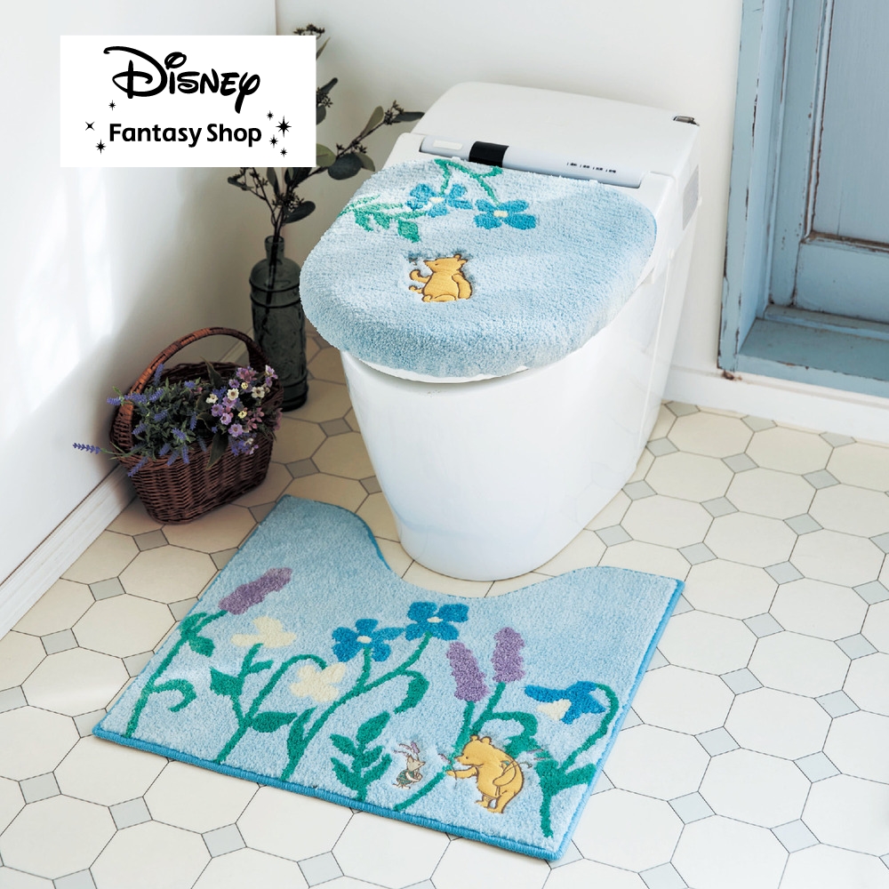 【ディズニー/Disney】トイレマット & フタカバーセット「クラシック・プー」
