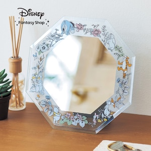 【ディズニー/Disney】2WAY仕様のアートフレーム八角ミラー「くまのプーさん & フレンズ」